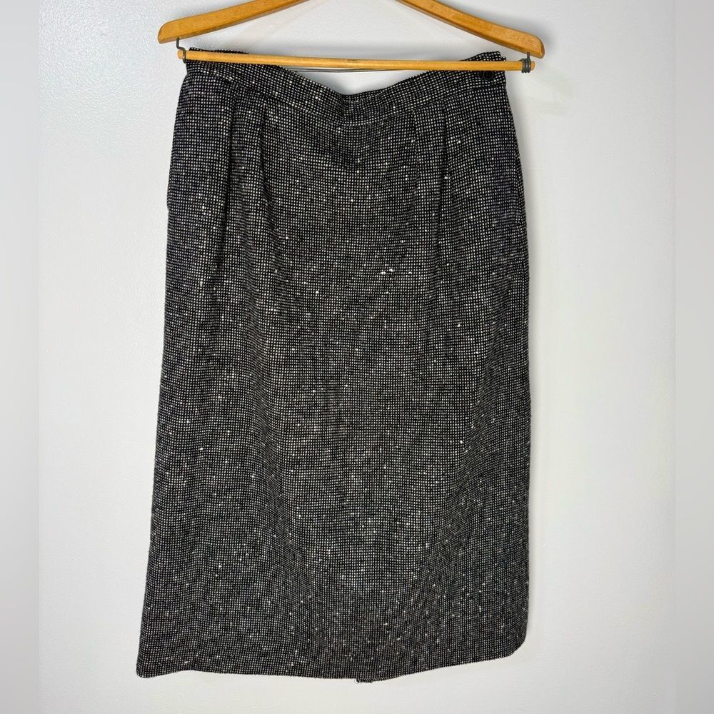 Pendleton Charcoal Midi Lined Pencil Skirt | 14